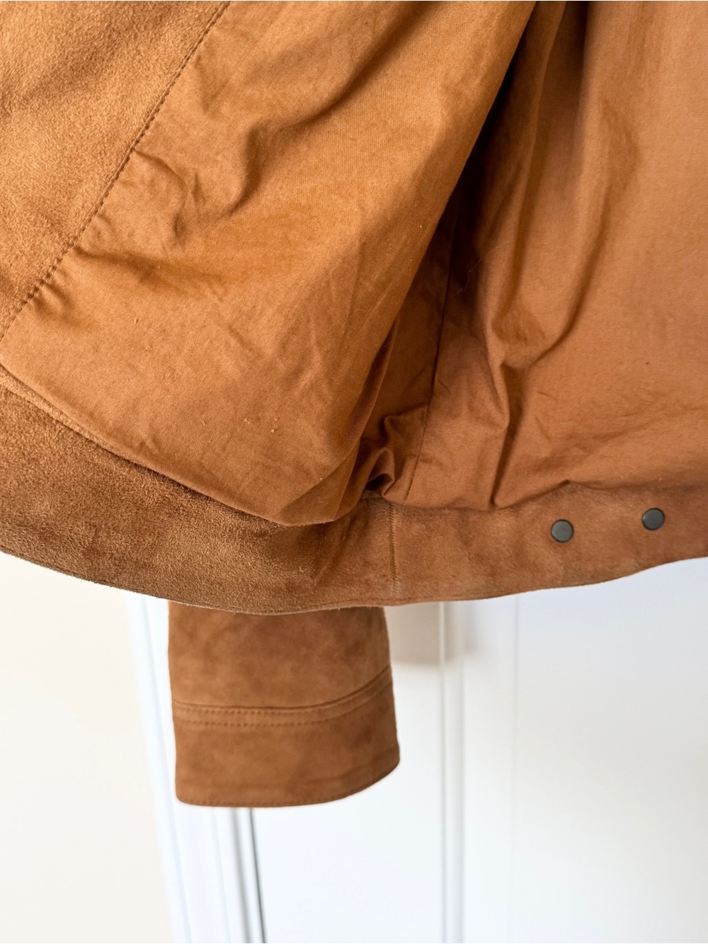 Modern Fit Goat Suede Jacket Genuine Leather - Picture 10 of 11